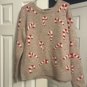Cupcakes and Cashmere Candy Cane Sweater NWT XL